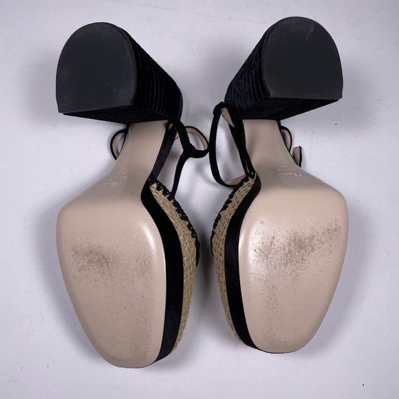 FENDI Ivory Raffia Black Velvet 'Promenades' - Picture 7 of 11